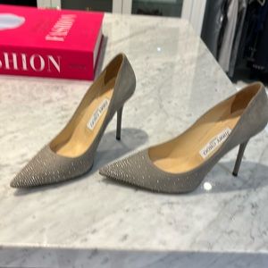 Jimmy Choo suede studded heels